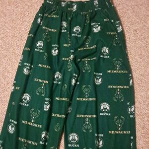 MILWAUKEE BUCKS PJ PAJAMA PANTS COTTON 10 12 M